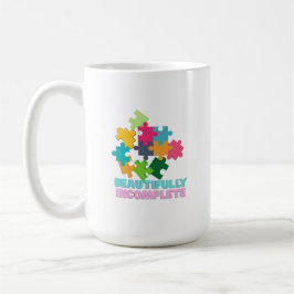 Caneca De Café Peça de Puzzle Colorida Maravilhosamente Incomplet