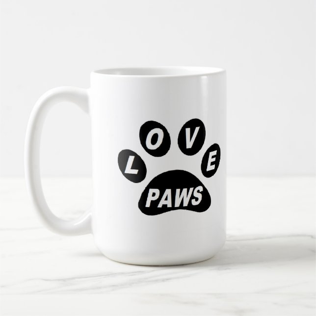 Caneca De Café Peças de Mug Love em Black (Esquerda)