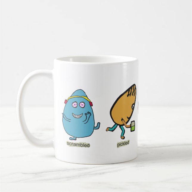 Caneca De Café Peças de Ovo Engraçadas (Esquerda)
