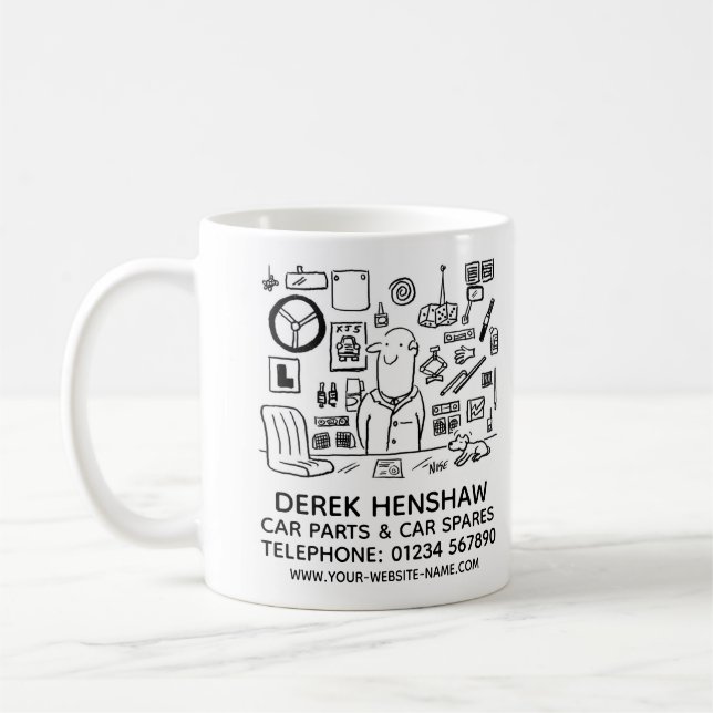Caneca De Café Peças para automóveis e Promocional de peças de re (Esquerda)