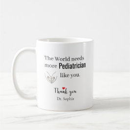 Caneca De Café Pediatra Obrigado Nome Personalizado