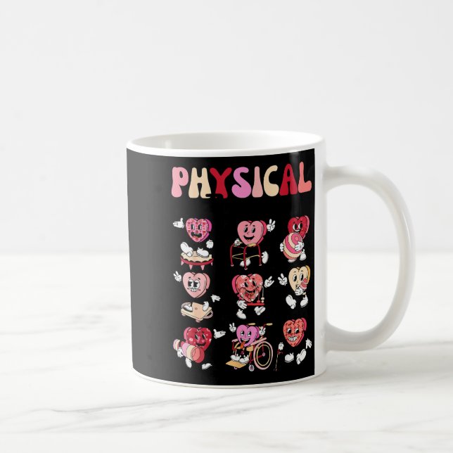Caneca De Café Pediatric Physical Therapy Pt Pta Happy Valentine' (Direita)