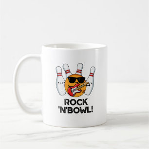 Caneca De Café Pedra De Boliche Engraçada De Rock E Bowl