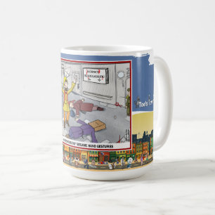 Caneca De Café Pedra Papel Tesoura Clássico Jogo de Palavras Li