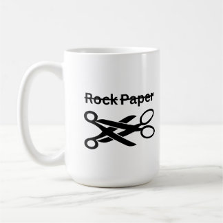 Caneca De Café Pedra Papel Tesoura Tema Lésbico Engraçado