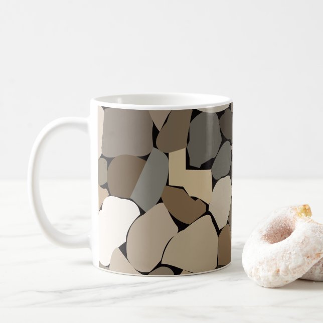 Caneca De Café Pedras Coloridas para Parede  (Com Donut)
