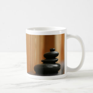 Caneca De Café Pedras de Meditação do Cairn e Madeira