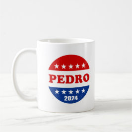 Caneca De Café Pedro Eleitor Botão 2024 Eleições