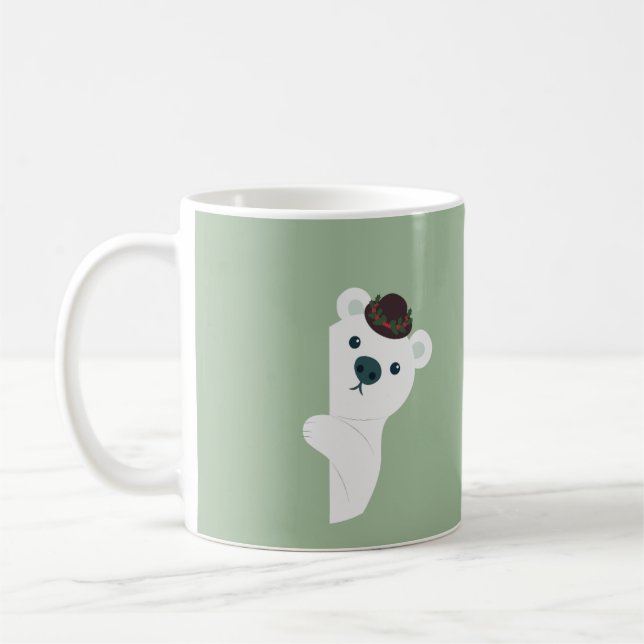 Caneca De Café Peek-a-Boo - Polar Bear (Esquerda)