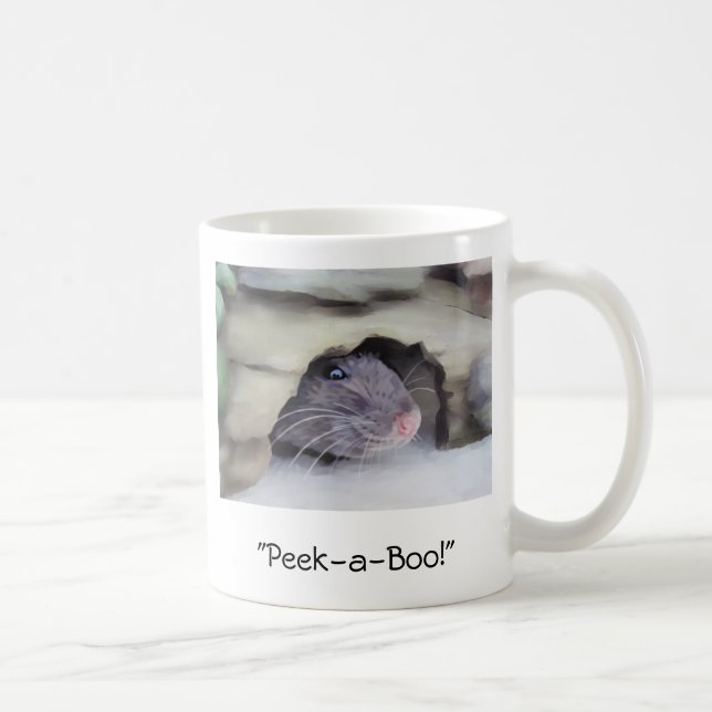 Caneca De Café "Peekaboo! " (Direita)