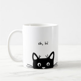Caneca De Café Peeking Gatinho Mug