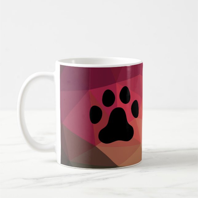 Caneca De Café Pegada animal, pata de gato/cão (Esquerda)