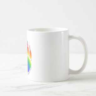 Caneca De Café Pegada de Pata de Urso Arco-íris