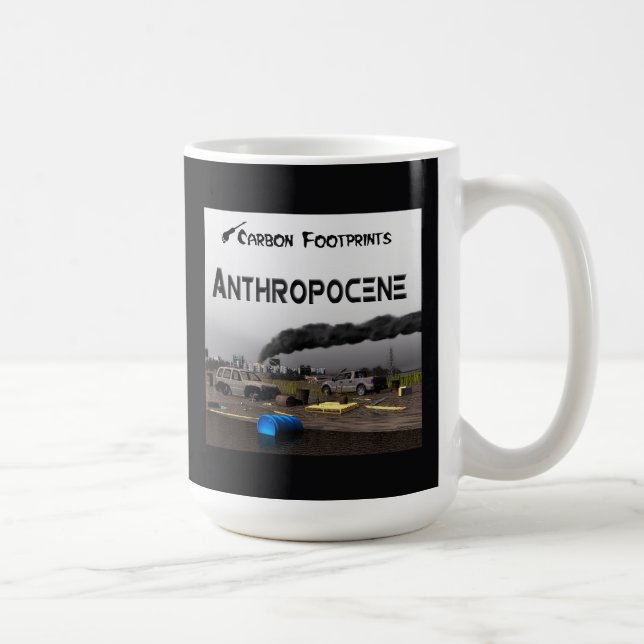 Caneca De Café Pegadas de carbono - Antropoceno (Direita)