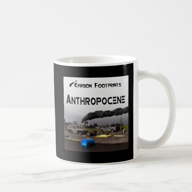 Caneca De Café Pegadas de carbono - Antropoceno (Direita)