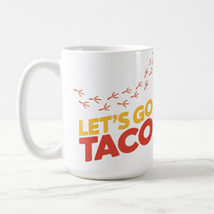 Caneca De Café Pegadas de frango do vamos Go Taco