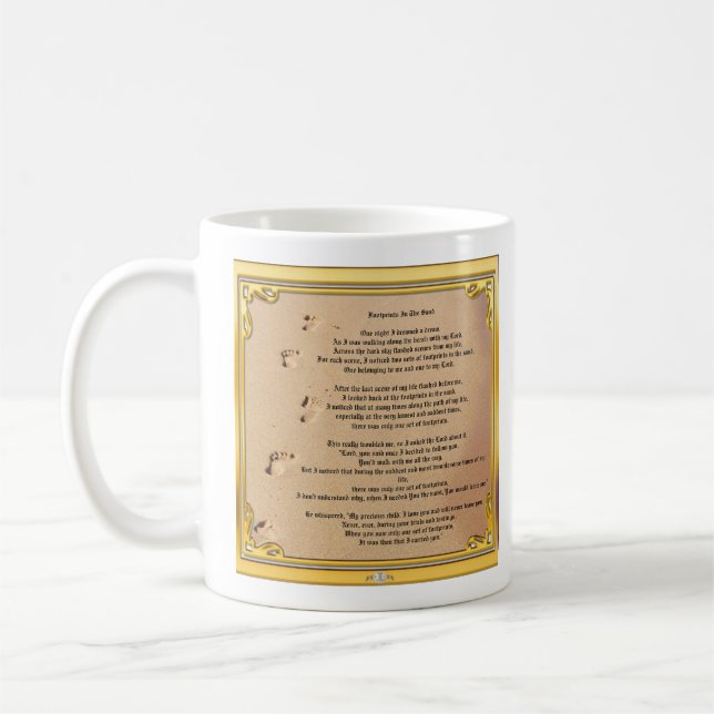 Caneca De Café Pegadas De Mug Nos Campeões Sand Sober (Esquerda)