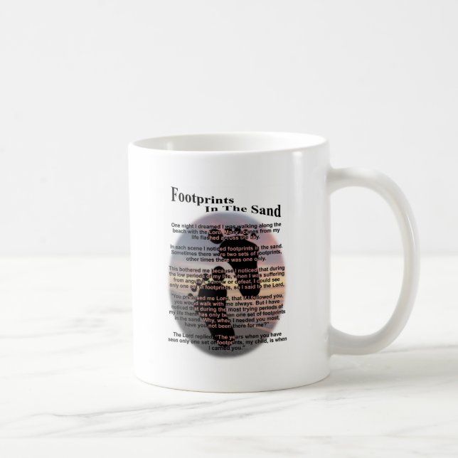 Caneca De Café Pegadas na areia… (Direita)