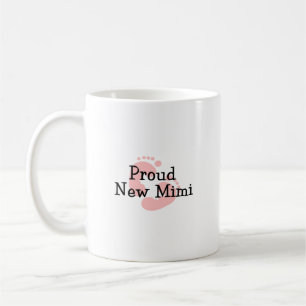 Caneca De Café Pegadas Orgulhosas da Nova Bebê Mimi Menina