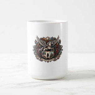 Caneca De Café Pegasus Ad Astra Brasão Heráldico Gótico
