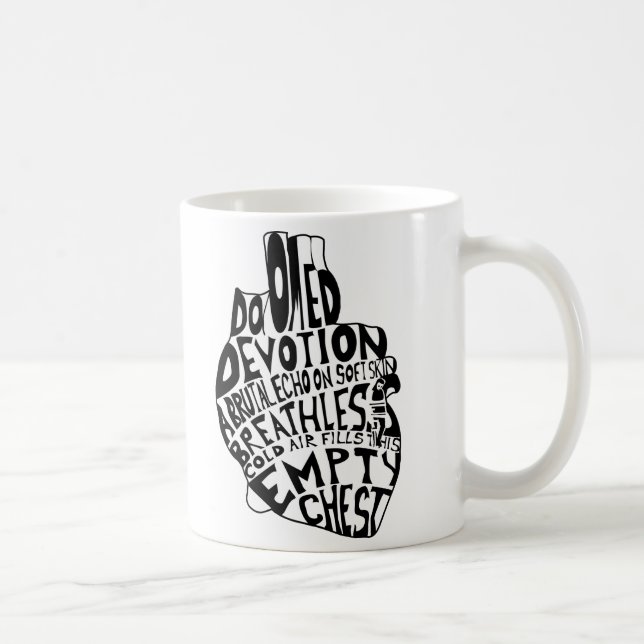 Caneca De Café peito vazio: coração anatômico (Direita)