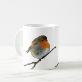 Caneca De Café Peitos vermelhos do pássaro inglês europeu do