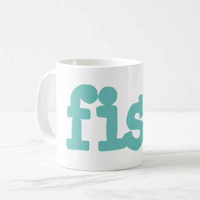 Caneca De Café peixe  (Frente Esquerda)