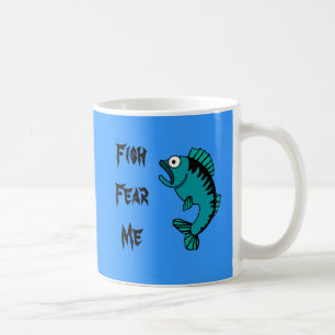 Caneca De Café Peixe Assustado Me Teme