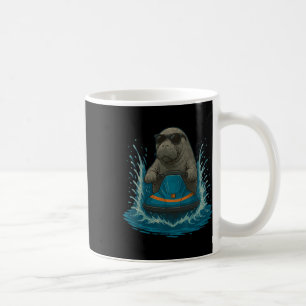 Caneca De Café Peixe-boi Com Sungles Dugong Esportes Aquáticos Gr