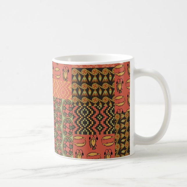 Caneca De Café Peixe-café do Egito Tribal Faux (Direita)