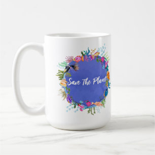 Caneca De Café Peixe Coral Personalizado Salva O Planeta