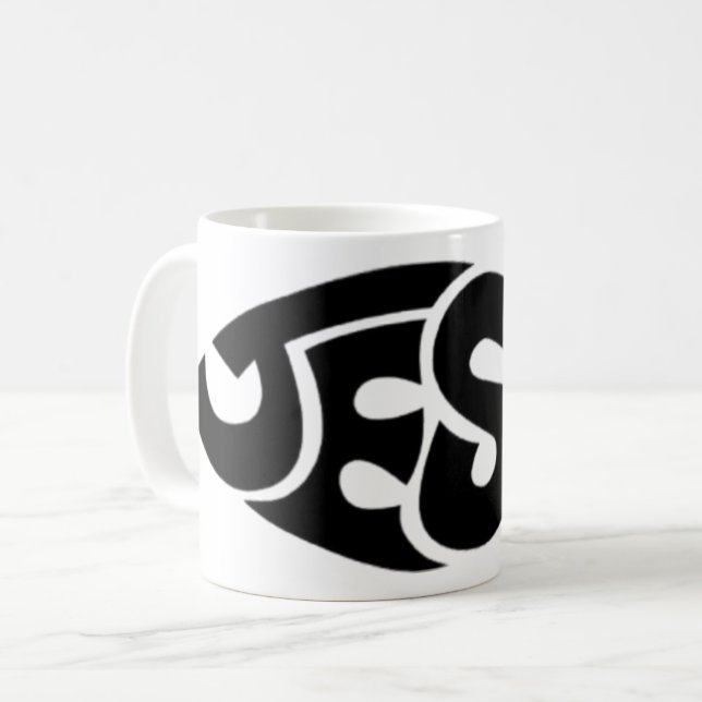 Caneca De Café Peixe Cristão Jesus (Frente Esquerda)