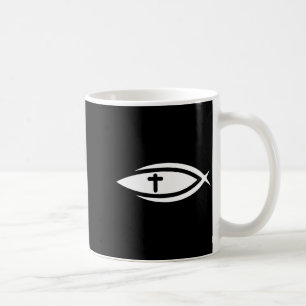 Caneca De Café Peixe Cruz Jesus Orações Cristãs Homens Mulheres
