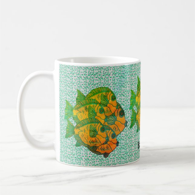 Caneca De Café Peixe da Floresta Tropical (Esquerda)