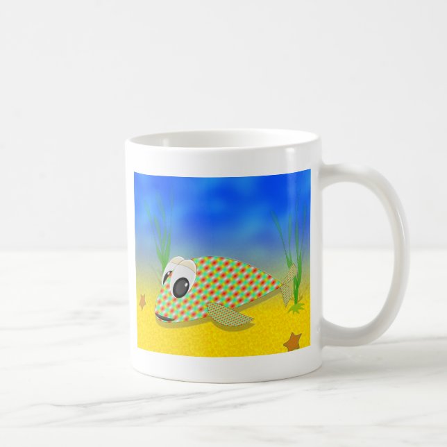 Caneca De Café Peixe de animação bonito (Direita)