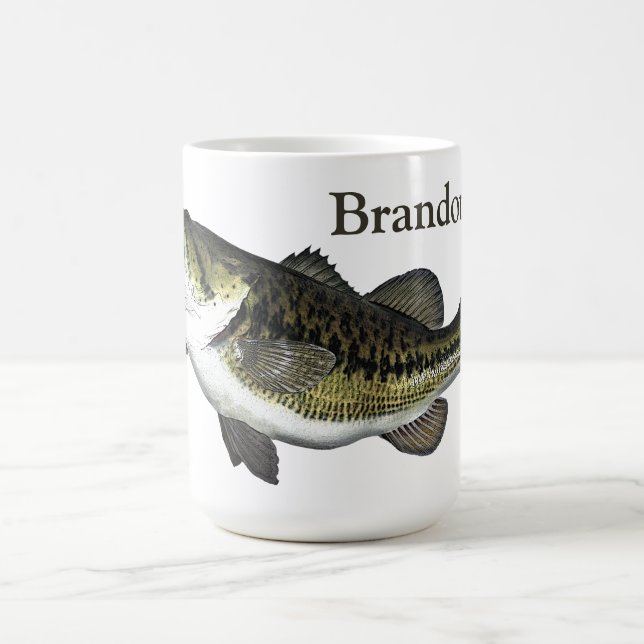Caneca De Café Peixe de Bass Personalizado (Centro)