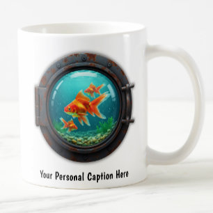 Caneca De Café Peixe-Dentro a Porthole