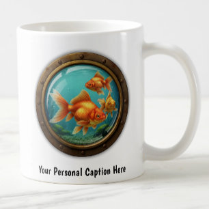Caneca De Café Peixe-Dentro a Porthole