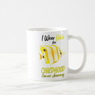 Caneca De Café Peixe Dourado Eu Uso Dourado Para Conscientização