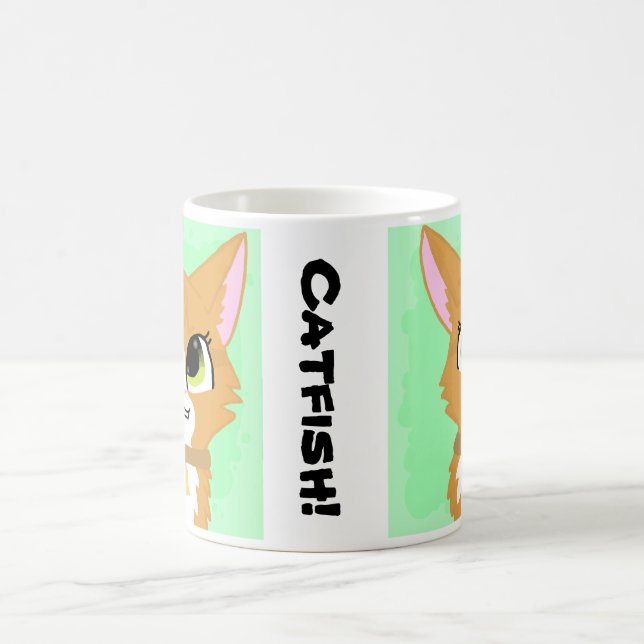 Caneca De Café Peixe-gato o gato (Centro)