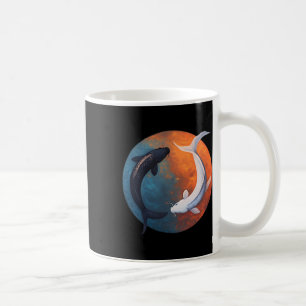 Caneca De Café Peixe Koi Japonês Yin E Yang Homens Mulheres Pesca