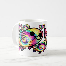 Caneca De Café Peixe Koi Tie Dye