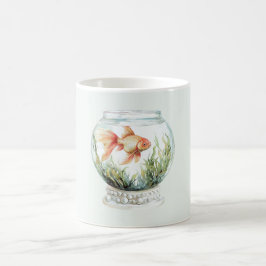 Caneca De Café Peixe Laranja Pêssego em Tigela