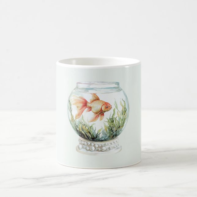 Caneca De Café Peixe Laranja Pêssego em Tigela (Centro)