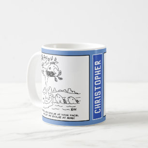 Caneca De Café Peixe num ninho. O desenho da evolução.