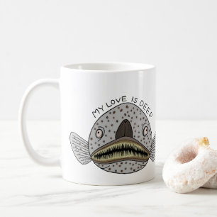Caneca De Café Peixe Olhar Estelar Engraçado Meu Amor é Profundo
