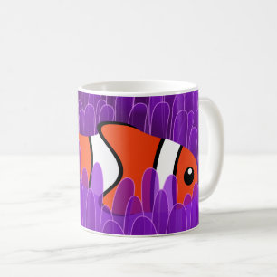 Caneca De Café Peixe-palha bonito e belo anêmono-do-mar