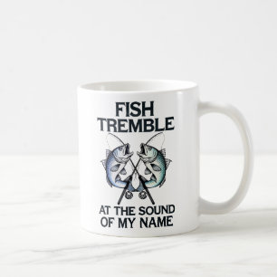 Caneca De Café "Peixe Tremble Funny Fish Cote Design para Angle