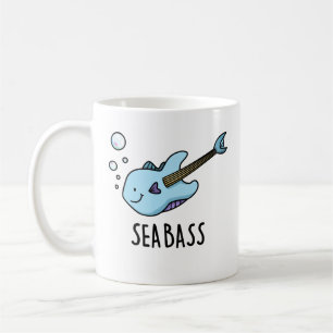 Caneca De Café Peixe-Trote De Guitarra De Baixo Mar