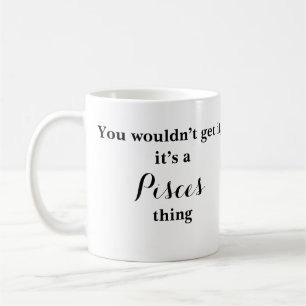 Caneca De Café Peixes Astrologia Zodiac Funny Mug